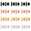 ANATTASOUL 12 Pairs 4 Colors Fashionable 304 Stanless Steel Rectangle Bar Stud Earrings for Men Woman EJEW-AN0003-67-1