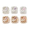 Brass Micro Pave Cubic Zirconia Beads KK-K297-31-1