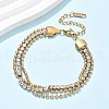 304 Stainless Steel Multi-strand Bracelets BJEW-C103-06G-1