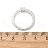 S925 Sterling Silver Adjustable Letter Rings for Women RJEW-M068-01P-H-3
