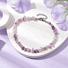 Natural Gemstone Beads Anklets AJEW-AN00583-06-4