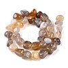 Natural Grey Agate Beads Strands G-N342-64-3