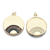 Brass Micro Pave Cubic Zirconia Pendants ZIRC-N039-052-NF-2