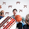 HOBBIESAY 6 Rolls 6 Styles Polyester Basketball Printed Grosgrain Ribbon OCOR-HY0001-18-7