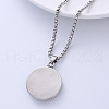 Stainless Steel Big Eye Skull Punk Halloween Pendant Necklaces JH8700-3