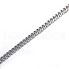 Tarnish Resistant 304 Stainless Steel Curb Chains CHS-P002-08P-0.6MM-1