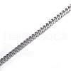 304 Stainless Steel Curb Chains CHS-P002-08P-0.6MM-1