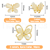 HOBBIESAY 30Pcs 6 Sqtyle Alloy Cabochons MRMJ-HY0002-35-2