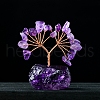 Natural Amethyst Chips Tree of Life Decorations PW-WG58129-02-1
