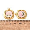 304 Stainless Steel Enamel Pendants STAS-U061-47G-02-3