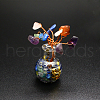 Natural Gemstone Chips Tree Decorations PW-WG47813-02-1