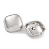 304 Stainless Steel Square Stud Earrings for Women EJEW-U022-07P-2