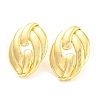Hollow Oval Rack Plating Brass Stud Earrings EJEW-A028-09G-1