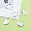 Tarnish Resistant 304 Stainless Steel Stamping Blank Tag Heart Pendants X-STAS-R063-02-6