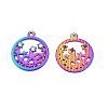 Rainbow Color Alloy Pendants PALLOY-T054-161-3
