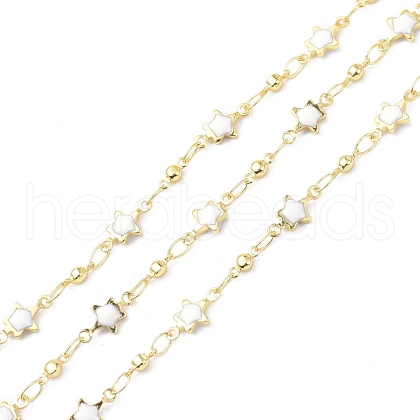 Brass & Enamel Link Chains CHC-D029-10G-1