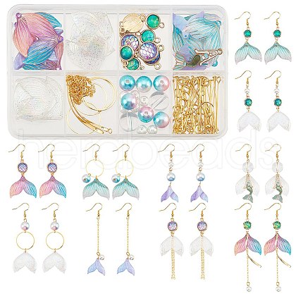 SUNNYCLUE DIY Mermaid and Fishtail Shape Drop Earring Making Kit DIY-SC0018-15-1