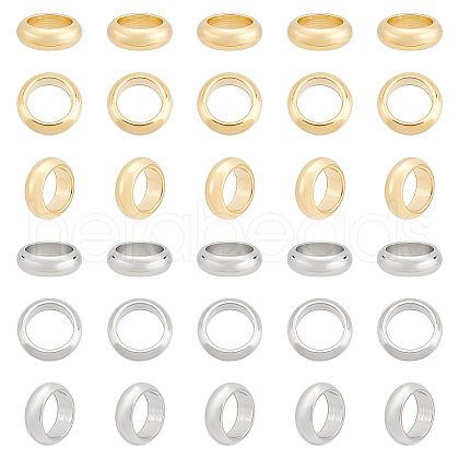 Unicraftale 60Pcs 2 Colors 201 Stainless Steel Spacer Beads STAS-UN0055-07-1