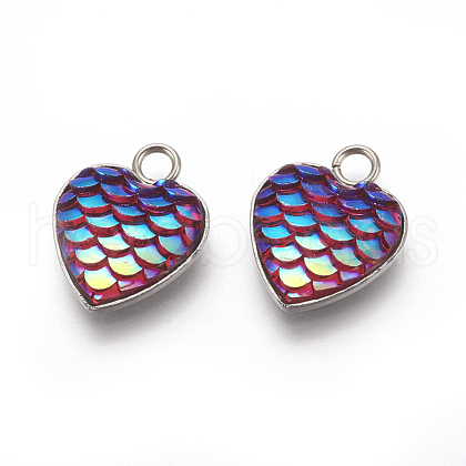 304 Stainless Steel Pendants STAS-F184-B02-1