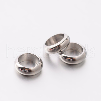 Tarnish Resistant Rondelle 201 Stainless Steel Spacer Beads STAS-E082-01-1