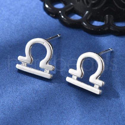 S925 Sterling Silver Stud Earrings EJEW-K303-01S-05-1