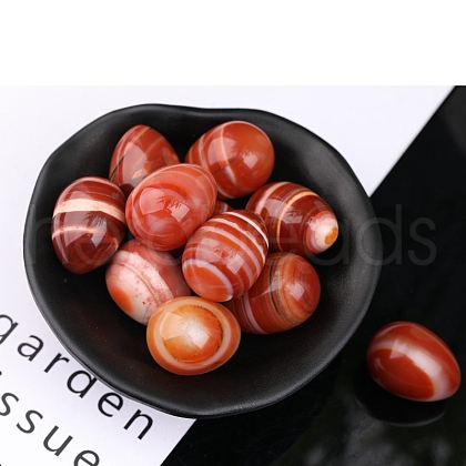 Natural Banded Agate Egg Figurines Statues for Home Office Desktop Decoration PW-WG1DC51-28-1