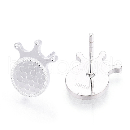 925 Sterling Silver Stud Earrings STER-T004-50S-1