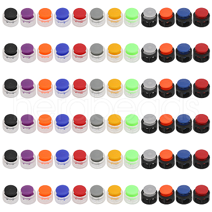 CHGCRAFT 72Pcs 12 Colors Plastic Cord Locks Clip Ends PURS-CA0001-02-1
