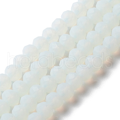 Imitation Jade Solid Color Glass Beads Strands EGLA-A034-J3mm-MD06-1