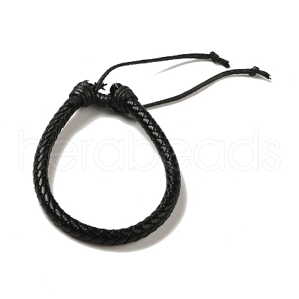 Adjustable Leather Cord Braided Bracelets X-BJEW-JB04439-02-1