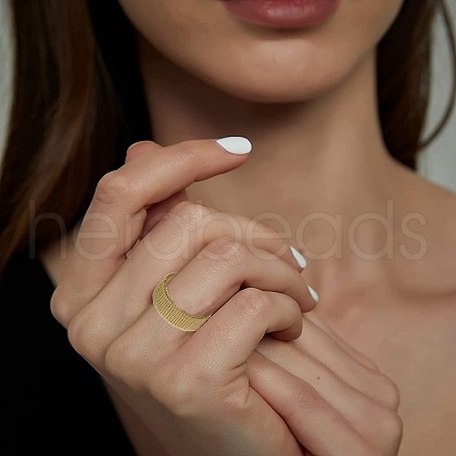 Stainless Steel Braided Mesh Finger Rings for Women Men WG8C54F-21-1