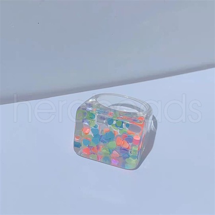 Resin Finger Rings for Women FS-WG0B89E-05-1