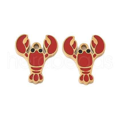 304 Stainless Steel Enamel Charms STAS-Z139-03G-12-1