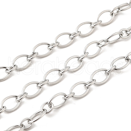 304 Stainless Steel Oval Link Chains CHS-C018-04P-1