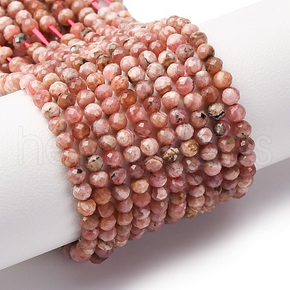 Natural Rhodonite Bead Strands G-A129-3mm-21A-1