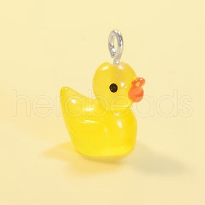 Luminous Opaque Resin Cartoon Pendants CRES-Z004-01D-G-1