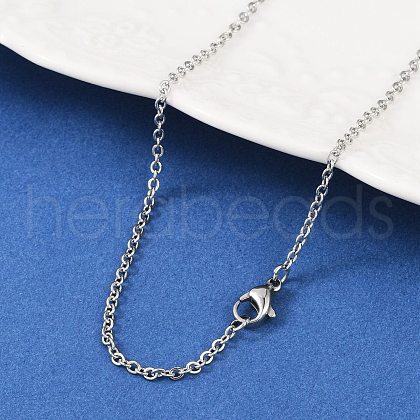 Tarnish Resistant 304 Stainless Steel Cable Chains for Necklace Making X-STAS-P045-05P-1