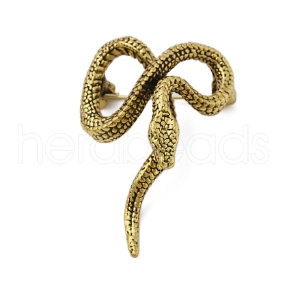 Retro Antique Golden Animal Alloy Brooches for Backpack Clothes JEWB-S040-02E-AG-1