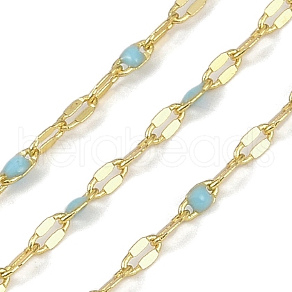 Rack Plating Brass Dapped Chains AJEW-Q153-02G-16-1