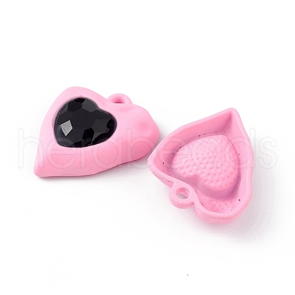 Spray Painted Alloy Pendants PALLOY-K001-38A-1