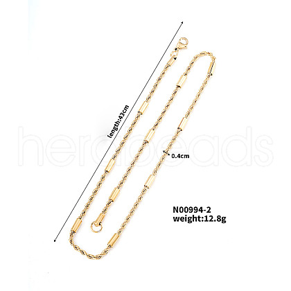 Stainless Steel Rope Chain Necklaces for Trendy Street Style Fashion JK6296-2-1