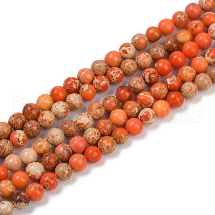 Dyed Natural Regalite/Imperial Jasper/Sea Sediment Jasper Beads Strands G-B124-C04-15-1