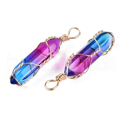 Lampwork Pendants GLAA-T023-07P-1