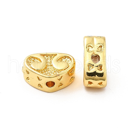 Rack Plating Brass Beads KK-P095-67G-1