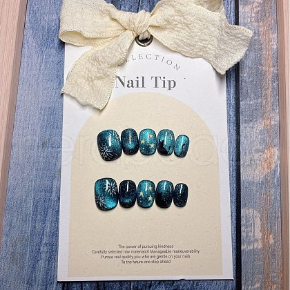 Fireworks Pattern Plastic False Nail Tips PW-WGD8191-01-1