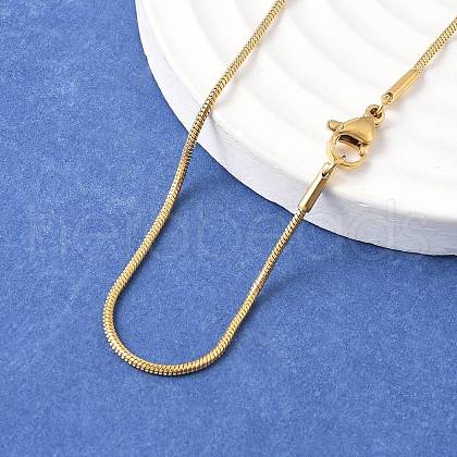 Ion Plating(IP) 304 Stainless Steel Snake Chains Necklaces NJEW-O058-22G-1