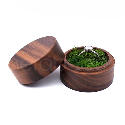 Round Wood Ring Storage Boxes PW-WG32375-05-1