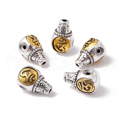 Chakra Rack Plating Tibetan Style Alloy 3-Hole Guru Beads X-PALLOY-H126-01A-1