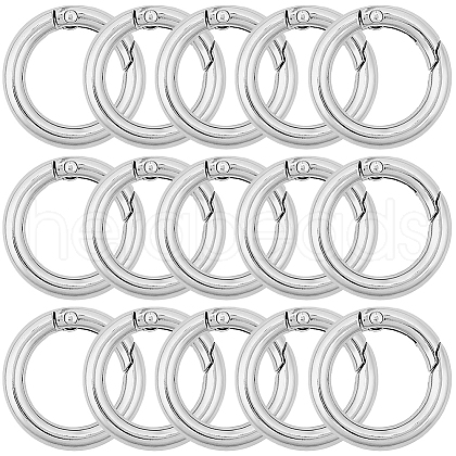 SUNNYCLUE 26Pcs Zinc Alloy Spring Gate Rings FIND-SC0012-70-1