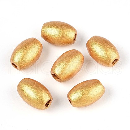 Spray Painted Schima Wood Beads WOOD-T032-30A-01-1